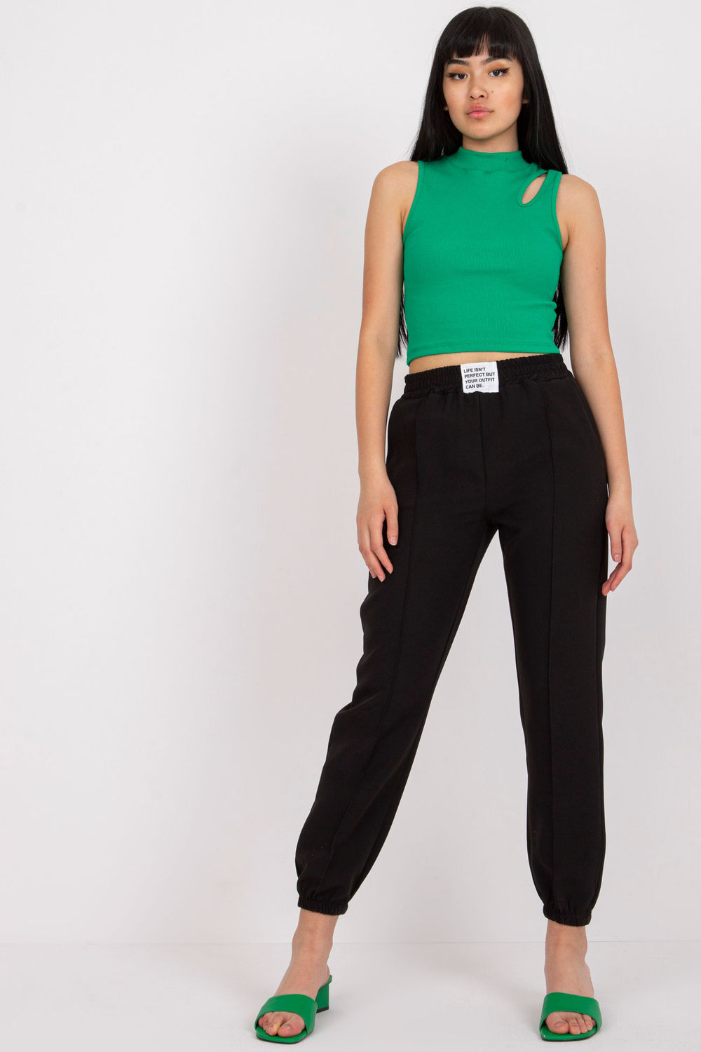 Italy Moda Black Trousers