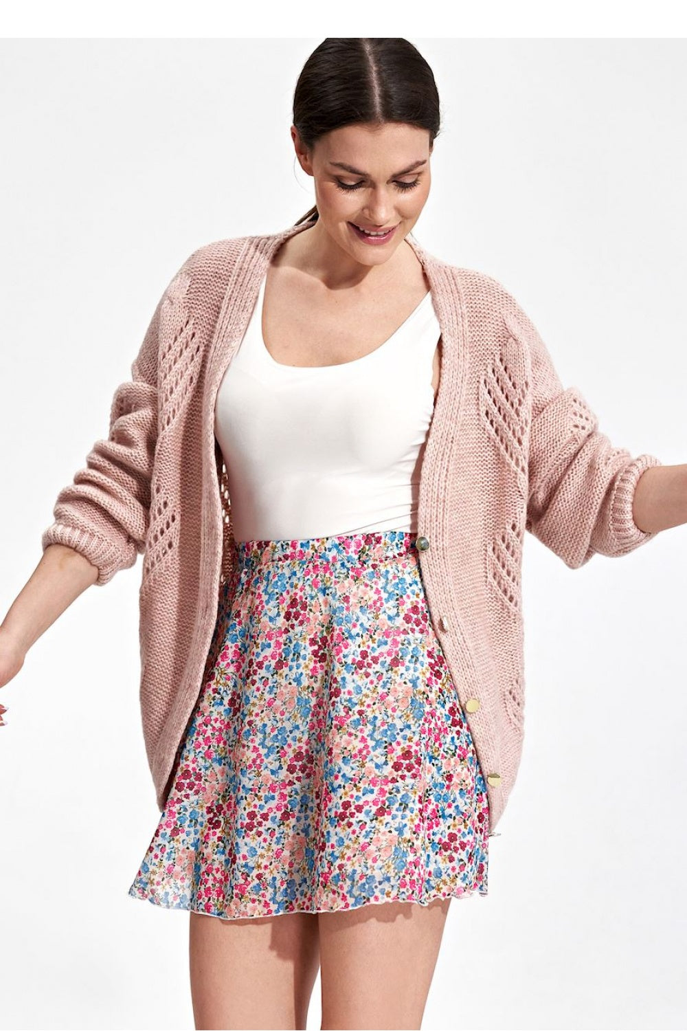 Figl Patterned Flared Mini Skirt