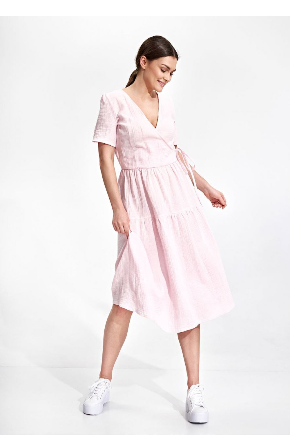 Figl Pink Midi Wrap Dress - view 2