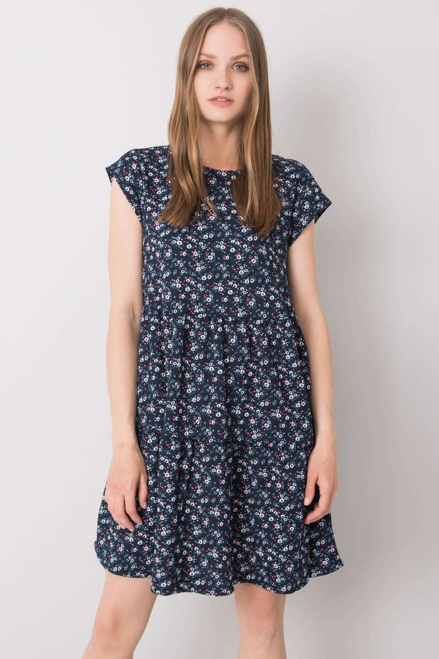 StitchandSoul Navy Short Sleeve Dress