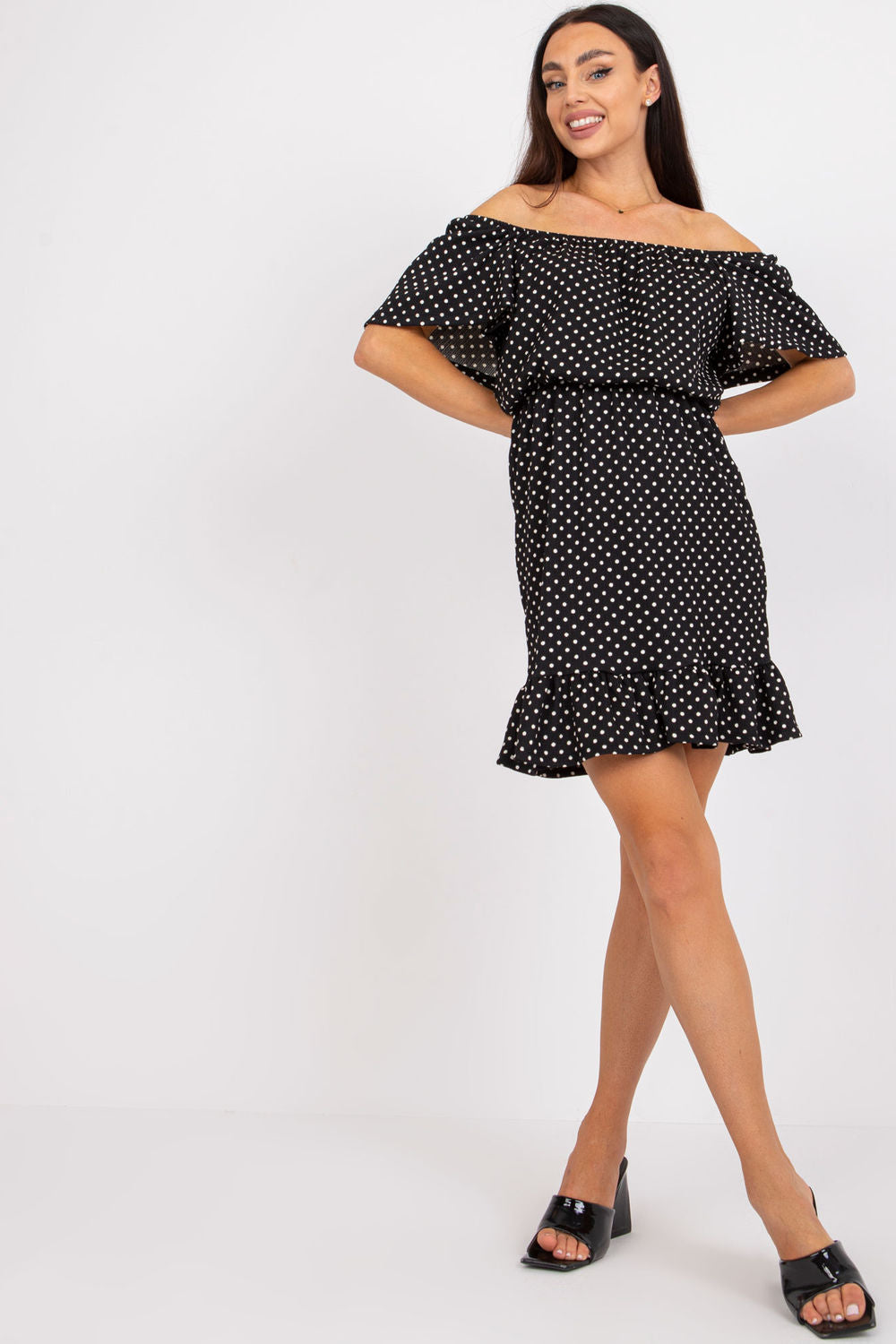 Rue Paris White Short Sleeve Dress
