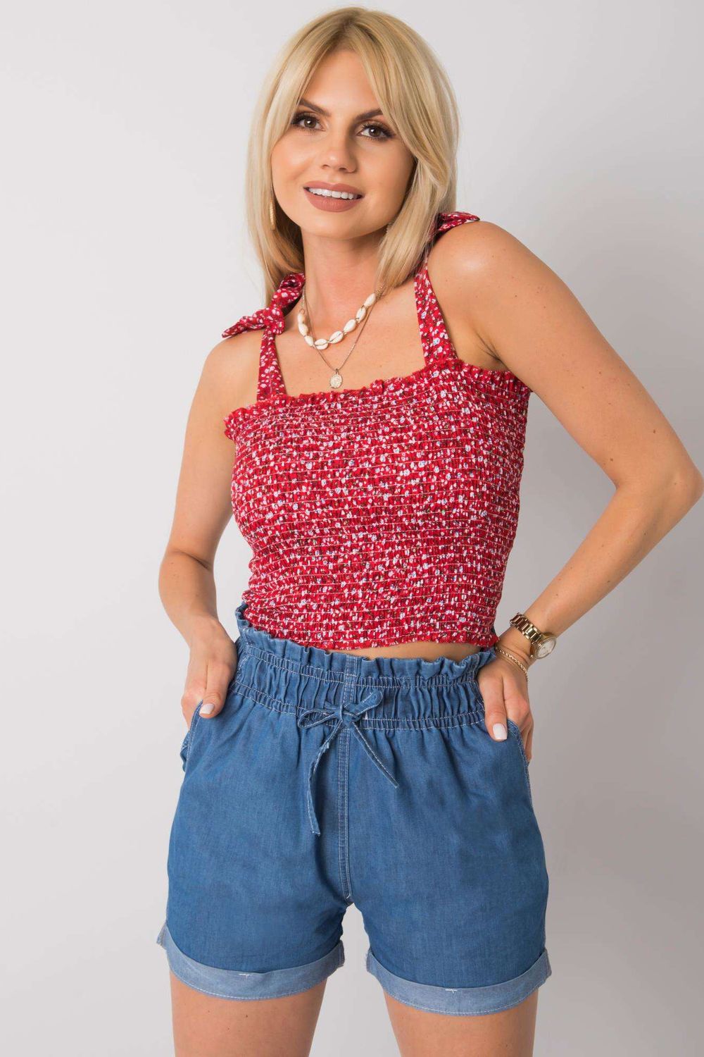 Rue Paris Red Floral Cami Top - view 3