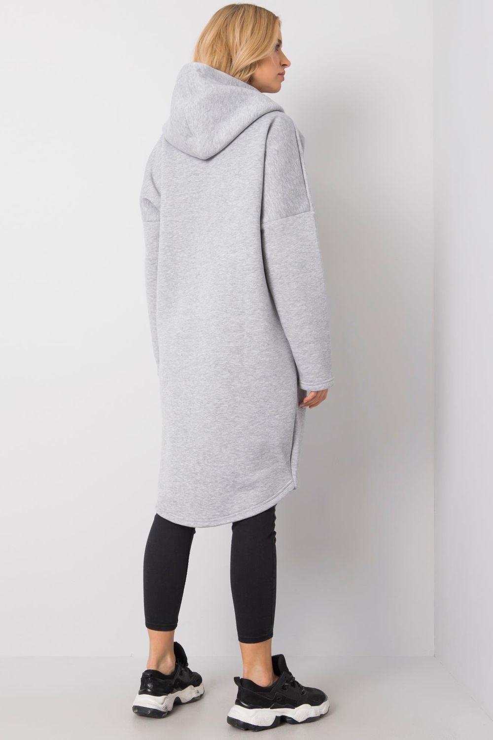 Rue Paris Grey Hooded Long Sleeve Sweatshirt - view 3