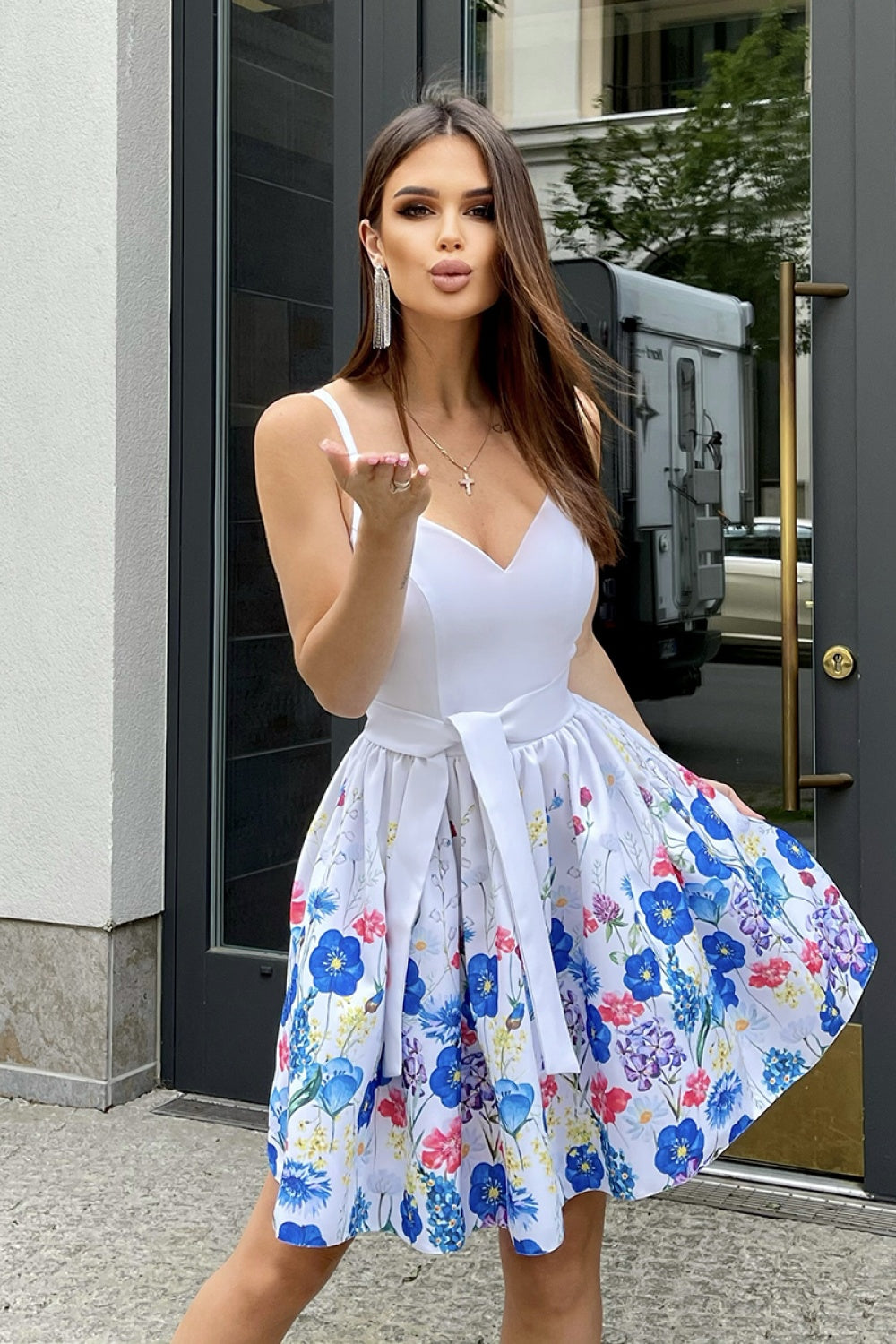 Bicotone Ecru Bodycon Sleeveless Cocktail Dress - view 4