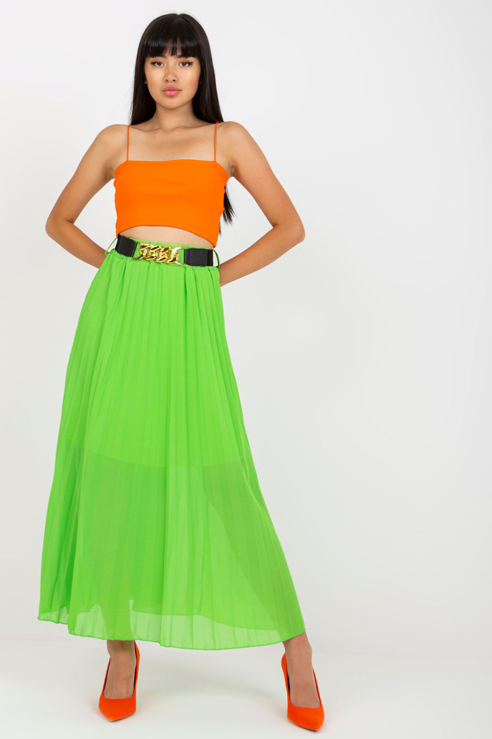 Italy Moda Light Green Skirt