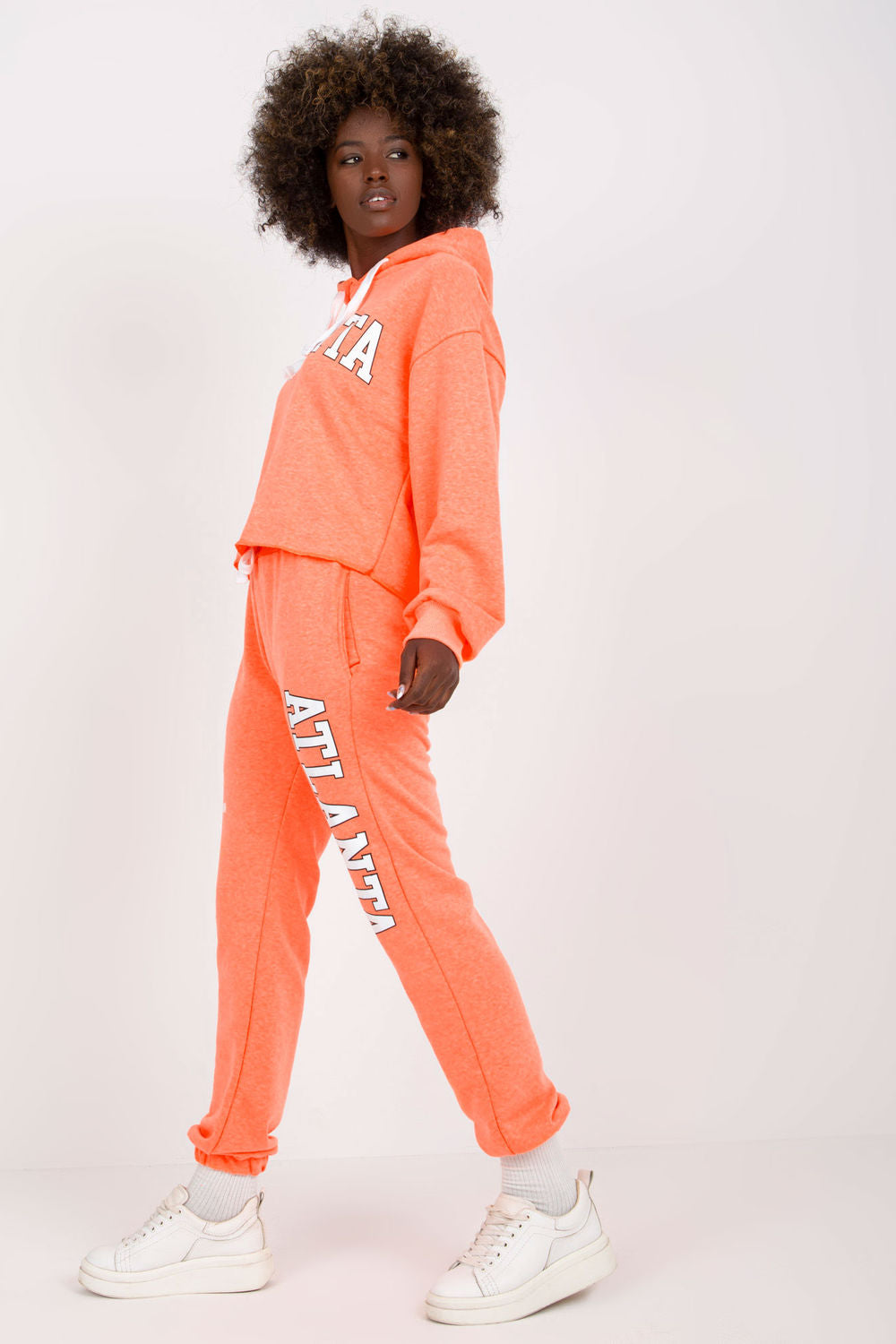 Ex Moda Neon Orange High Waisted Long Sleeve Co-Ord Set - view 3