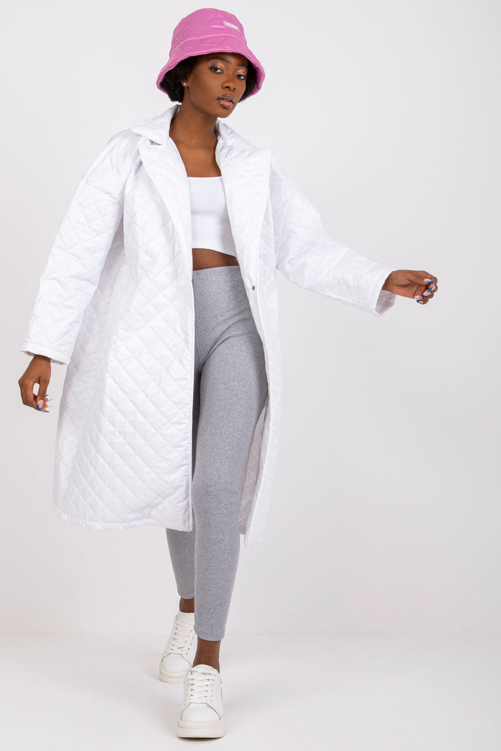 Ex Moda White Long Sleeve Coat