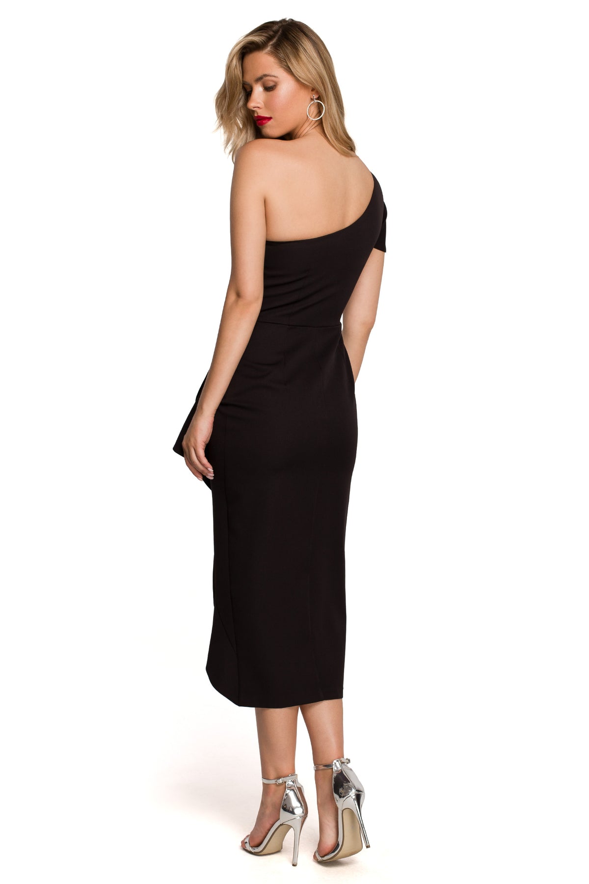Makover Black Polyester Cocktail Dress - view 2