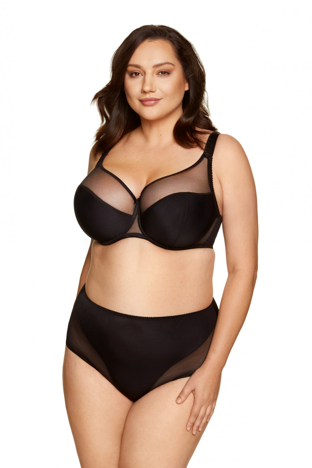 Gorteks Zara Black Mesh Padded Semi-Soft Bra - view 2