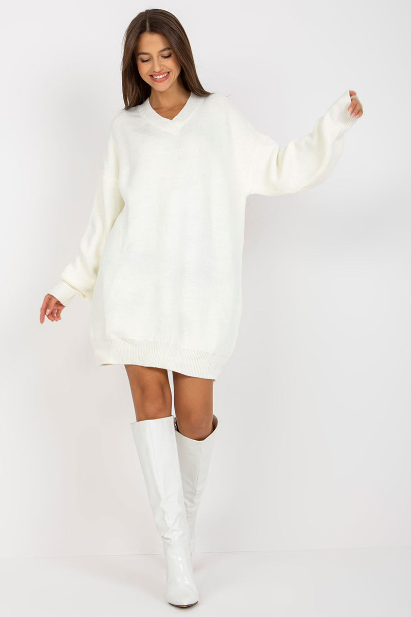 Rue Paris Ecru Long Sleeve Dress - view 2