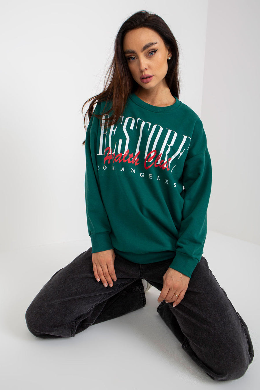 EM Dark Green Cotton Sweatshirt