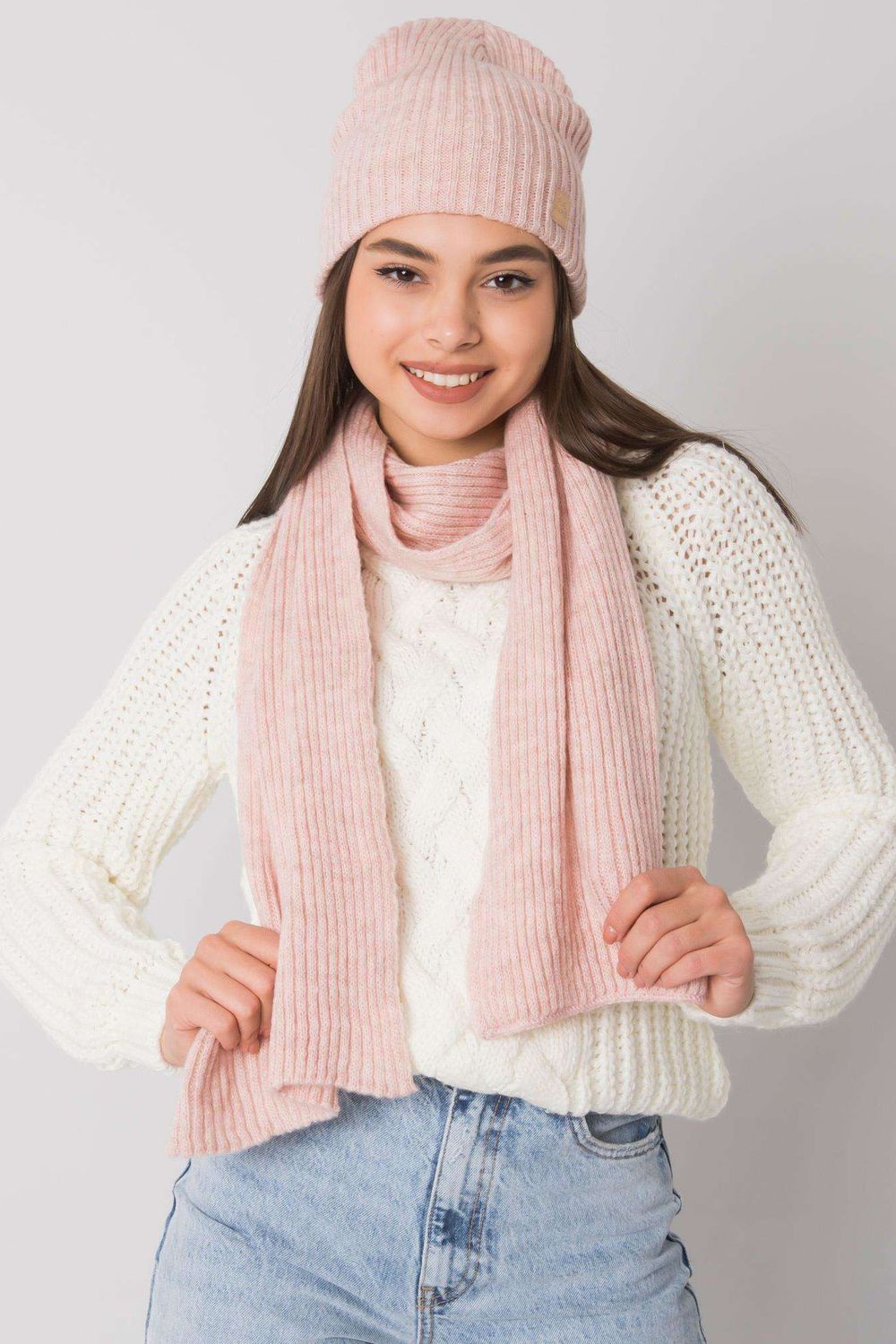 Rue Paris Light Pink Acrylic Co-Ord Set