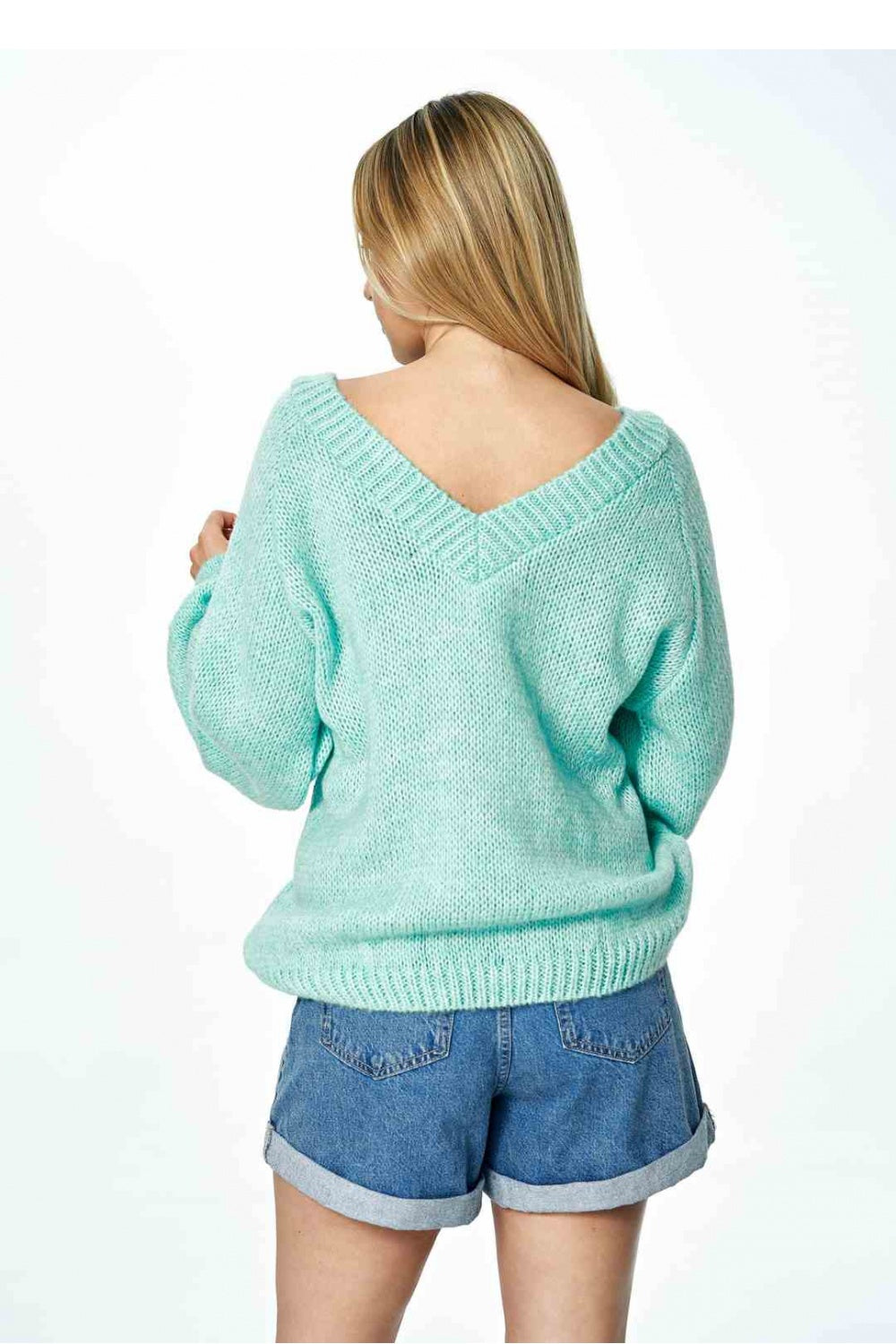 Figl Mint V-Neck Jumper - view 3
