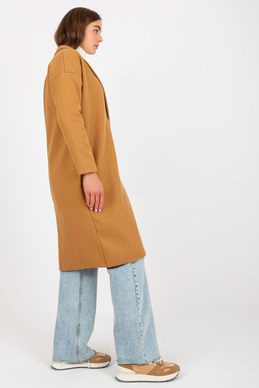 Och Bella Camel Long Sleeve Coat - view 2