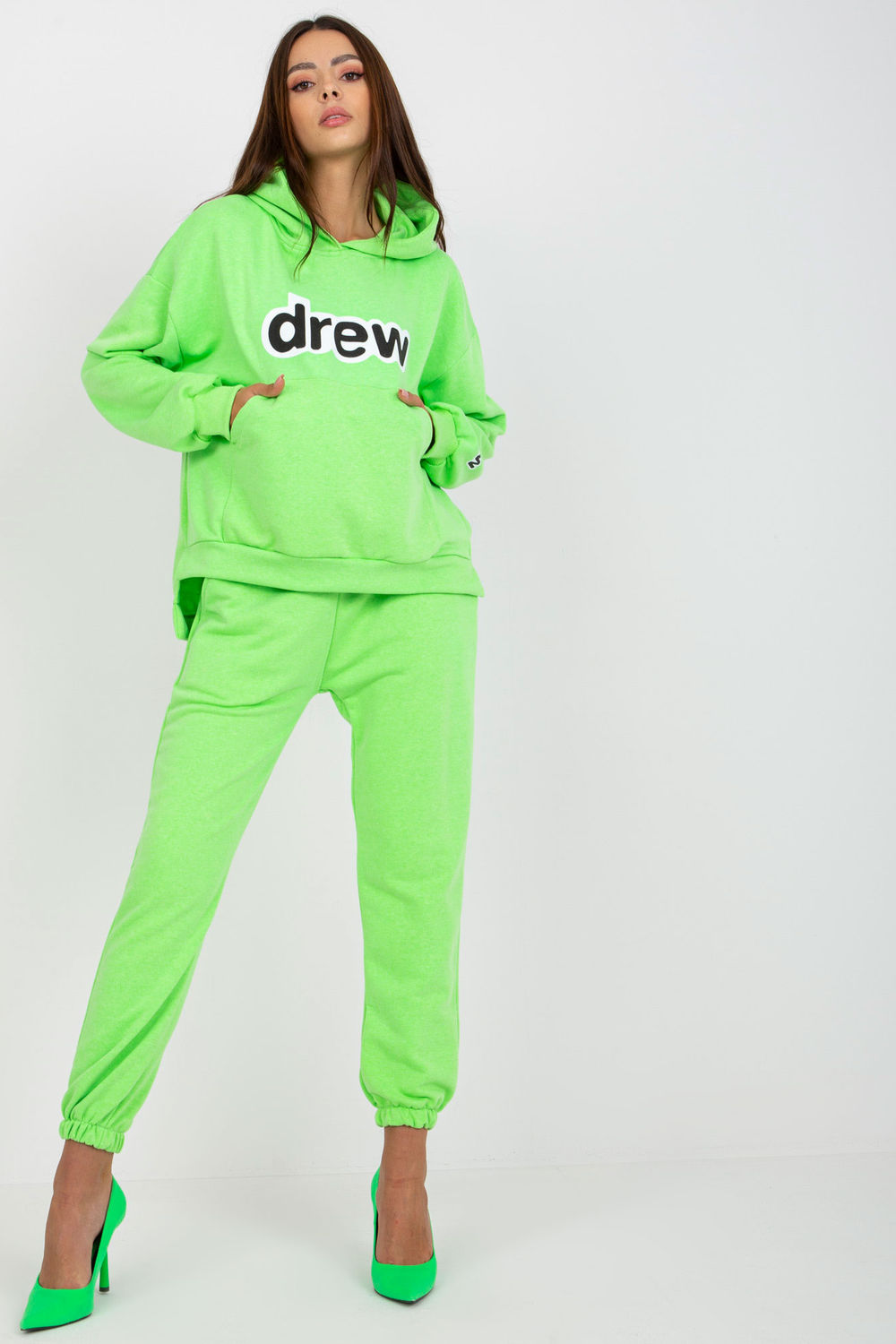 Ex Moda Neon Green Long Sleeve Co-Ord Set