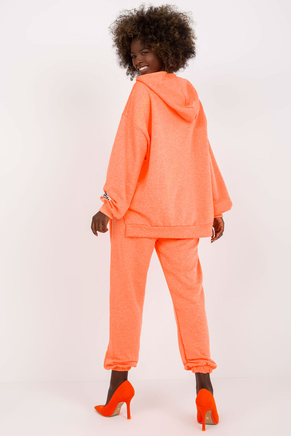 Ex Moda Neon Orange Long Sleeve Co-Ord Set - view 3