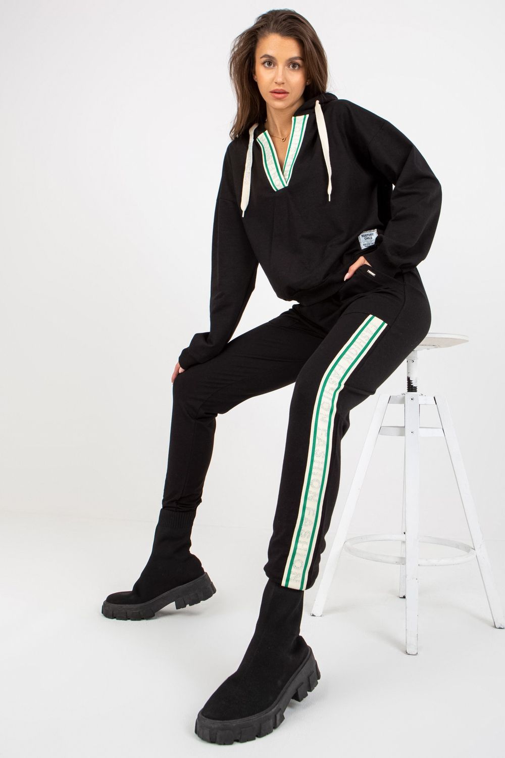 Relevance Black Long Sleeve Co-Ord Set