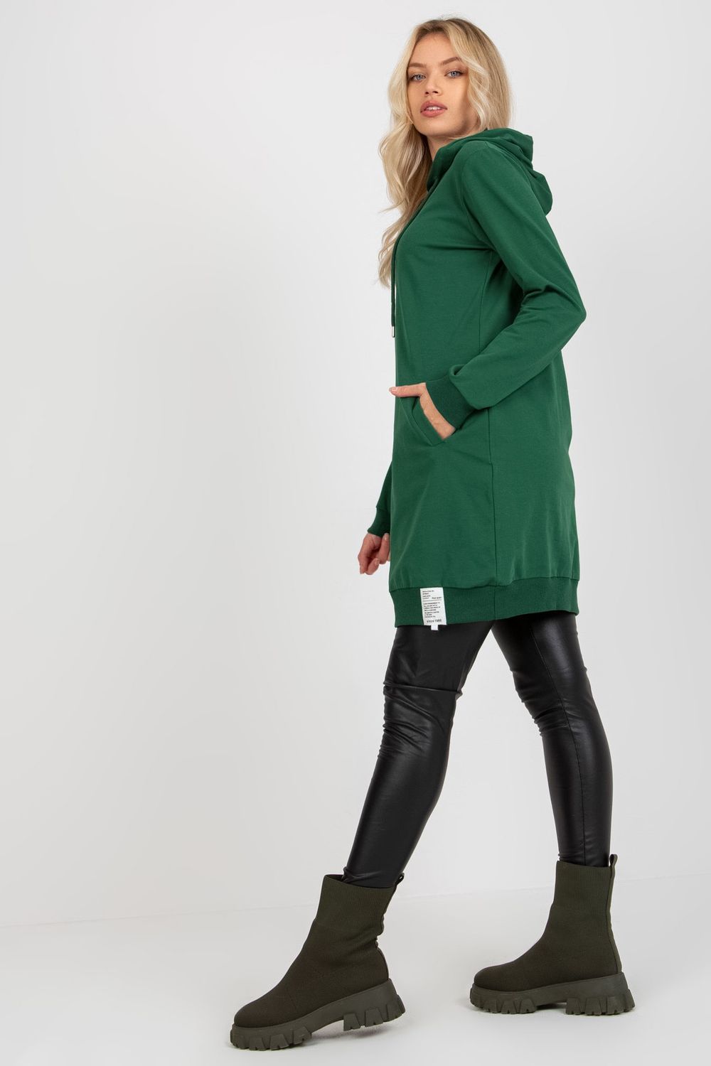 Relevance Dark Green Long Sleeve Dress - view 3