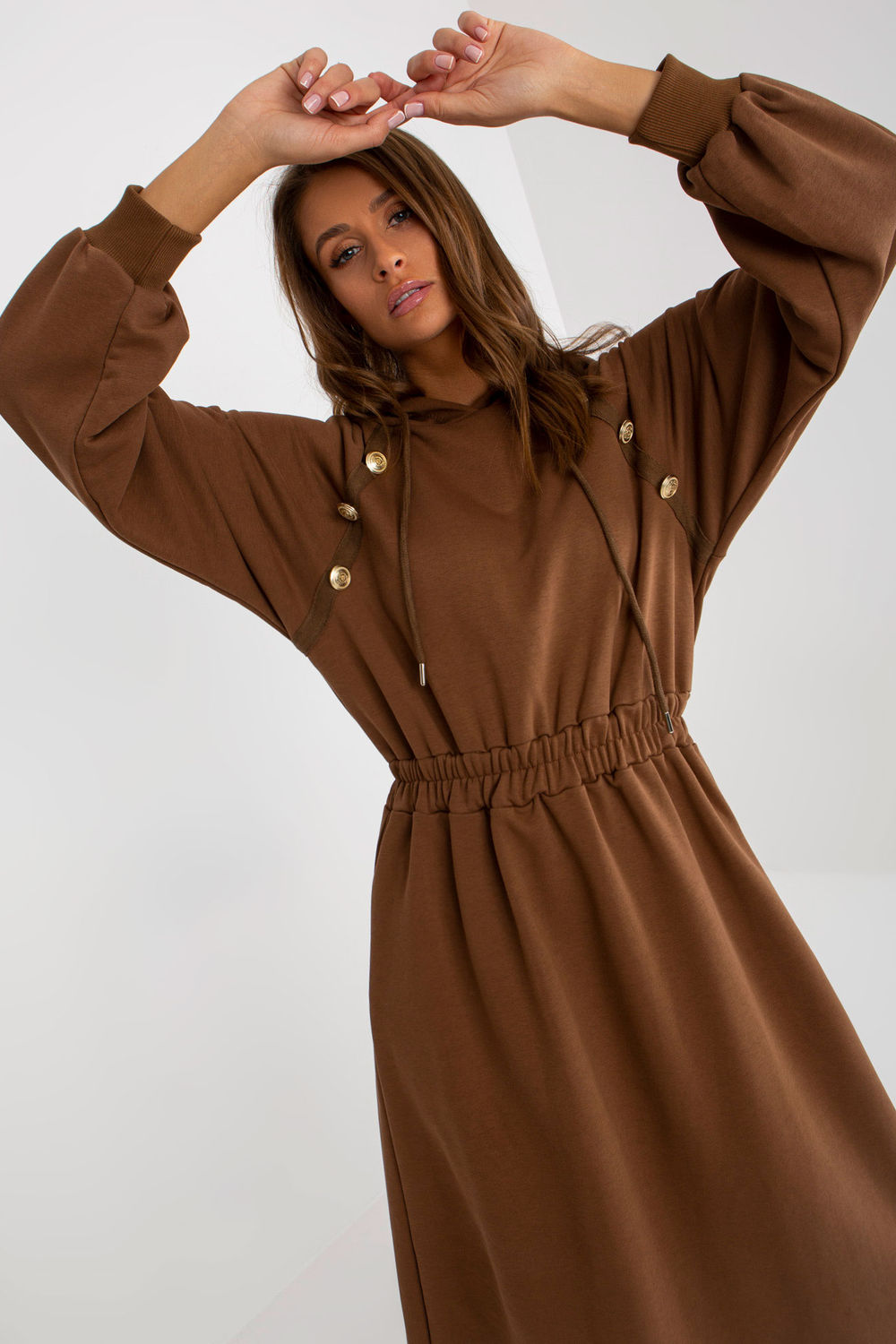 Relevance Brown Long Sleeve Dress