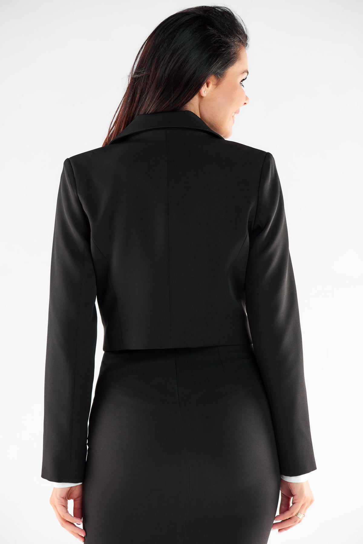 Awama Black High Waisted Jacket - view 3