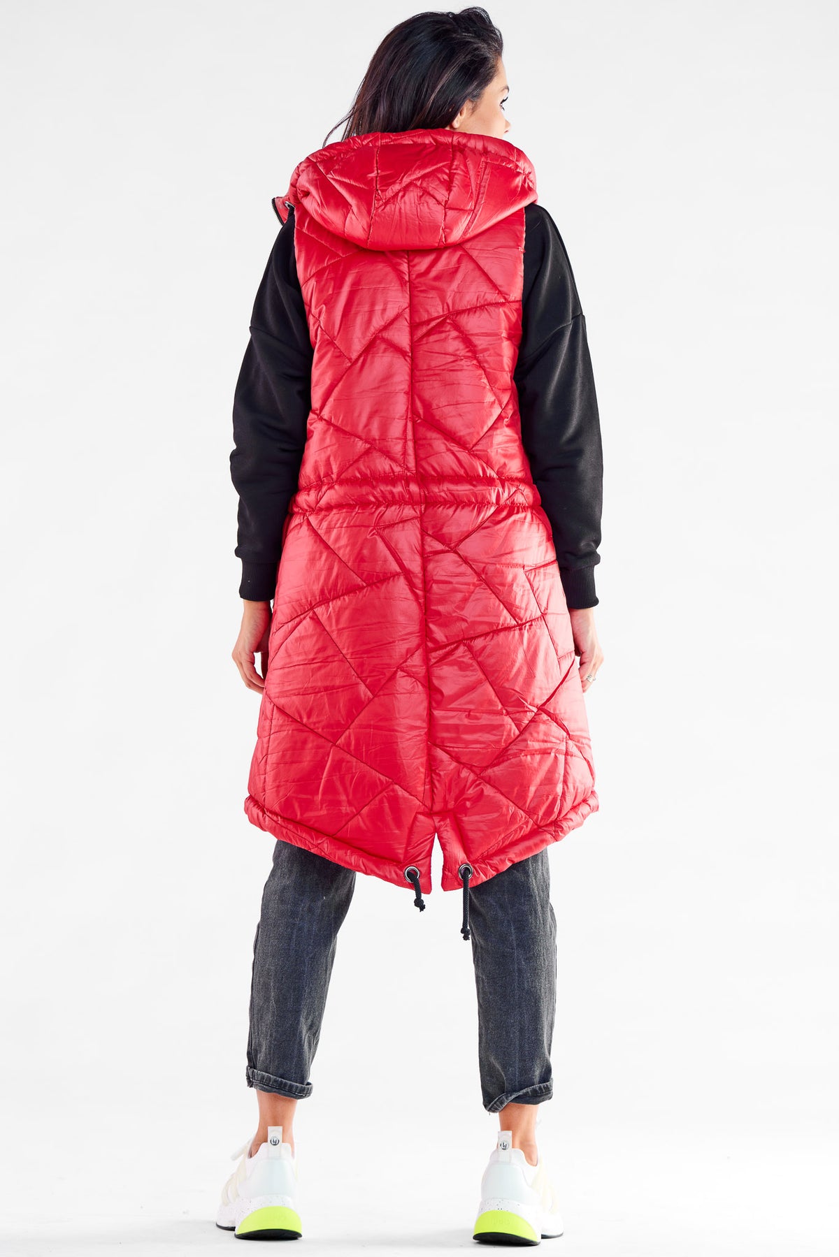 Awama Red Hooded Gilet - view 3