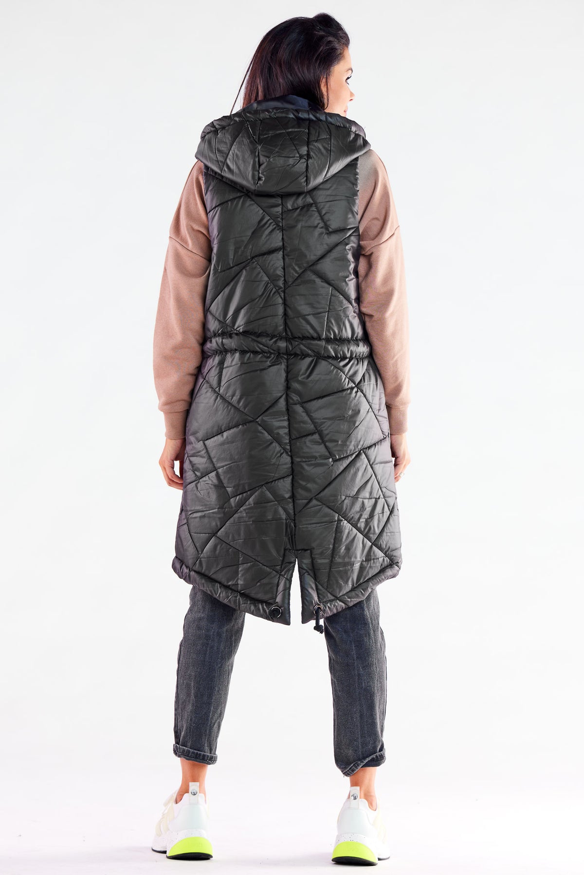 Awama Black Hooded Gilet - view 3