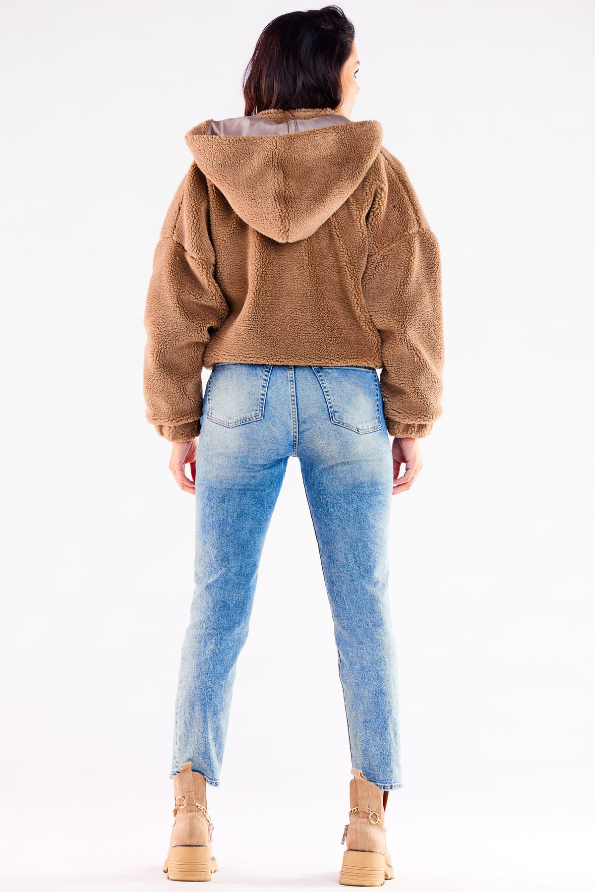 Awama Brown Hooded Jacket - view 3