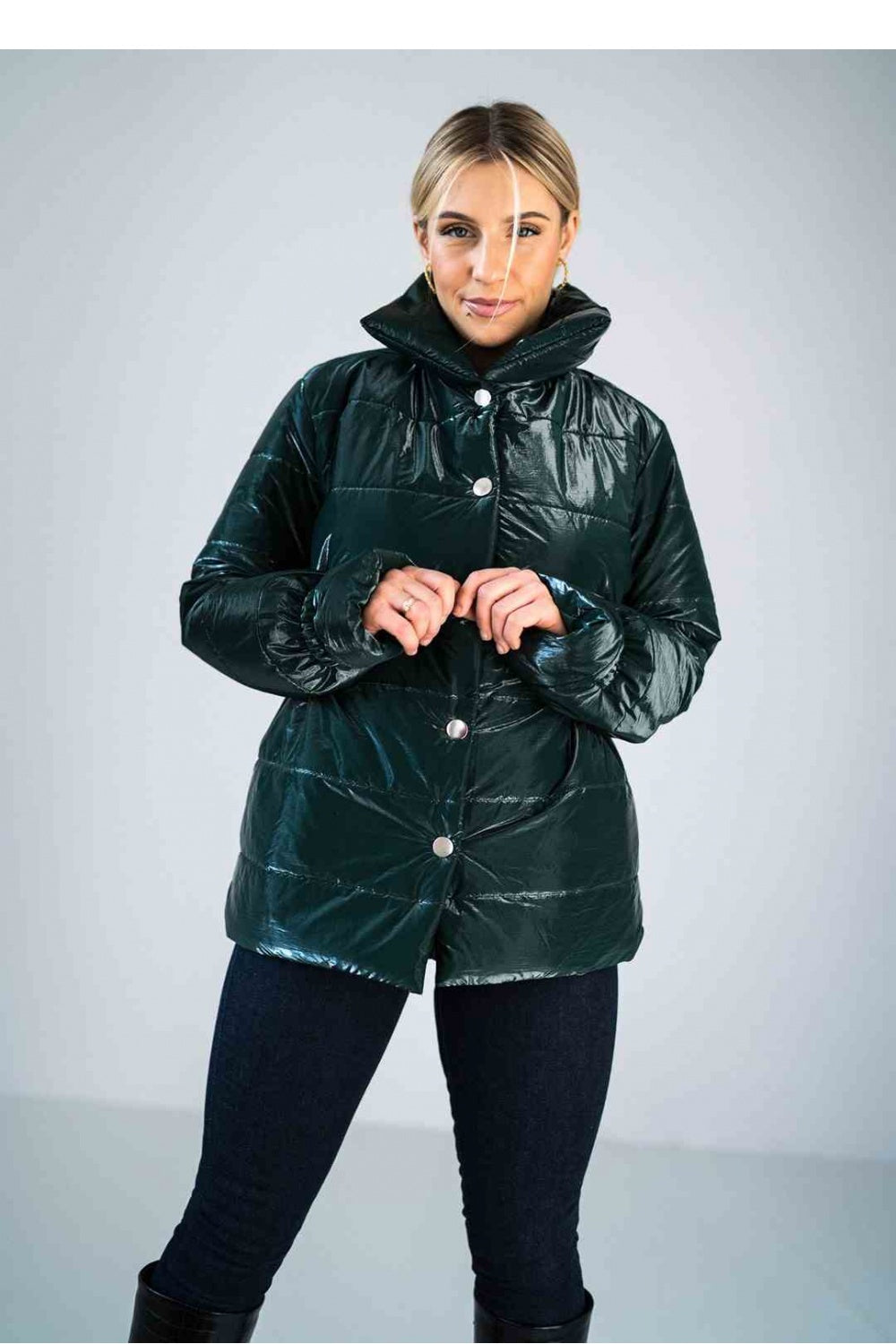 Figl Green Collared Jacket