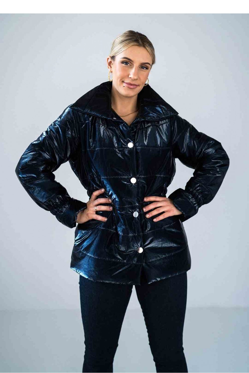 Figl Navy Collared Jacket - view 4