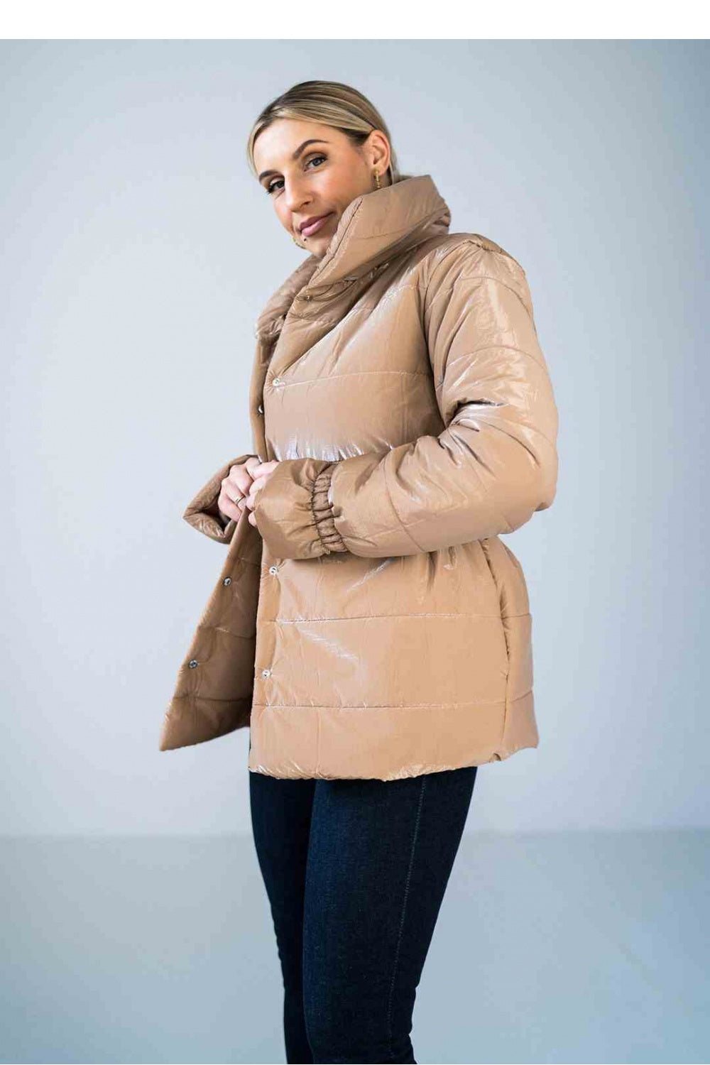 Figl Beige Collared Jacket - view 2