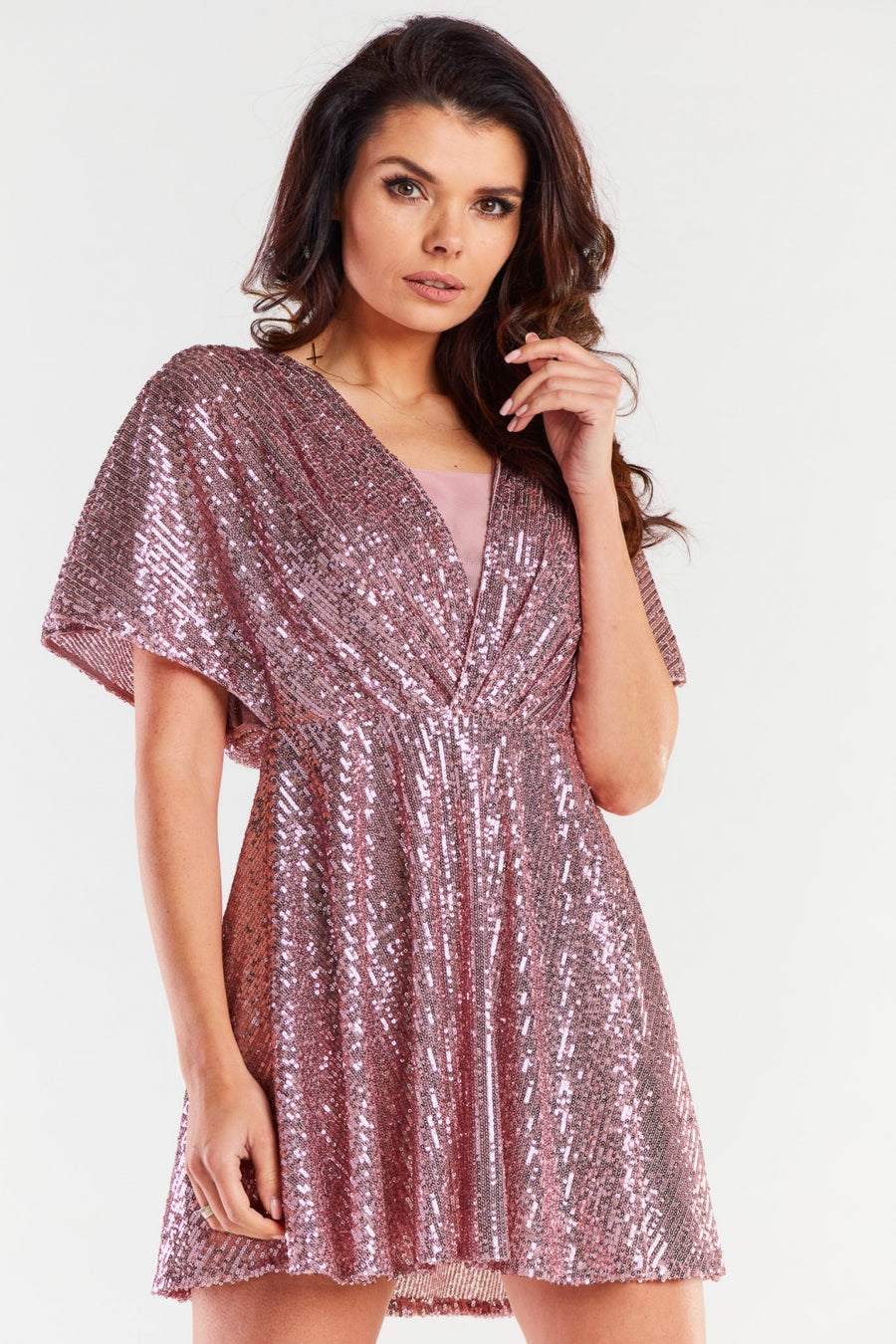 Awama Pink Bodycon Evening Dress