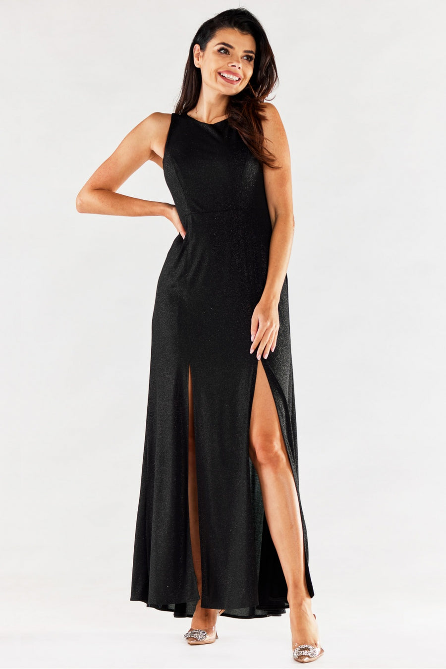 Awama Black Bodycon Maxi Dress