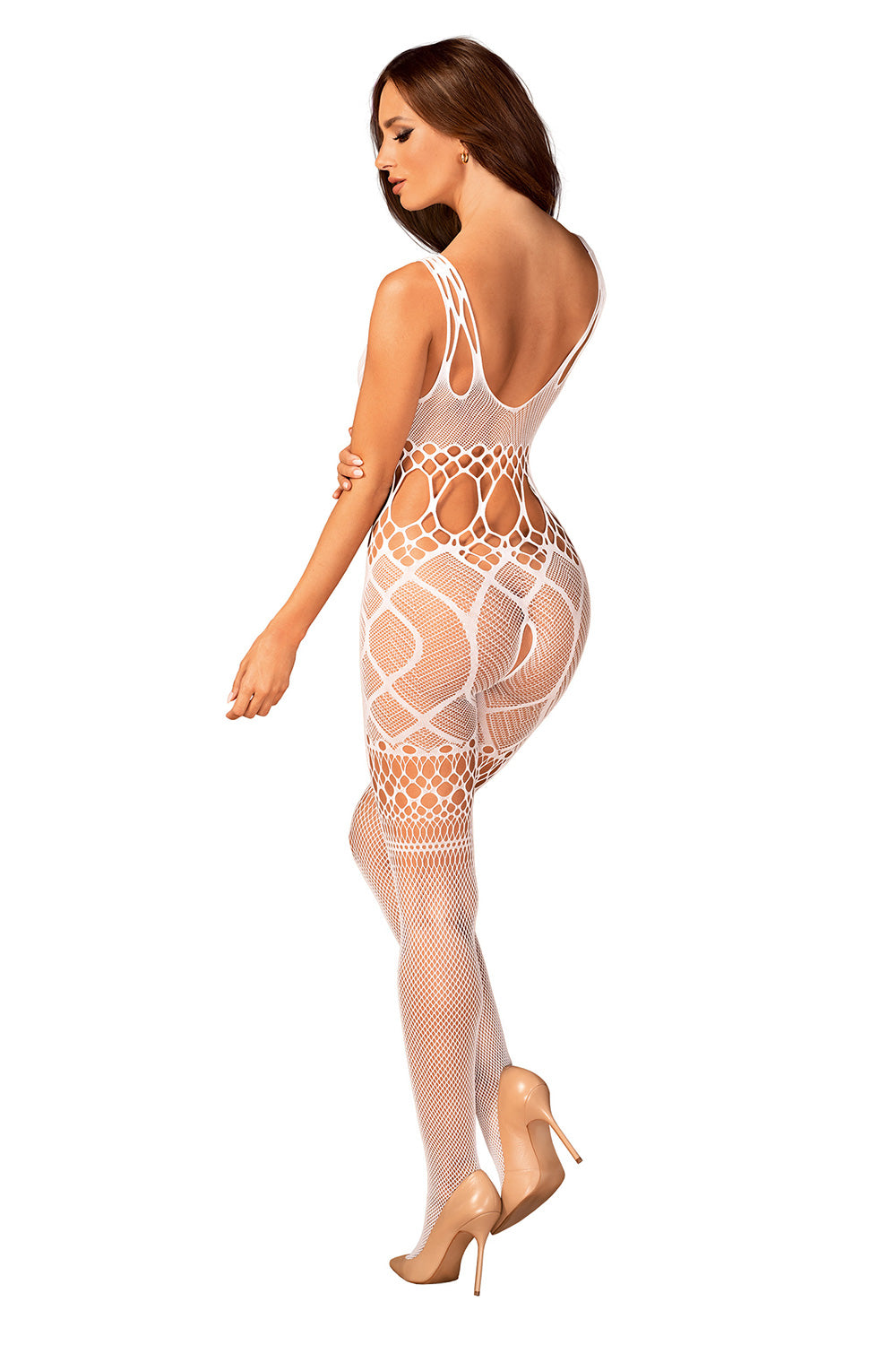 Obsessive White Mesh Bodystocking - view 2