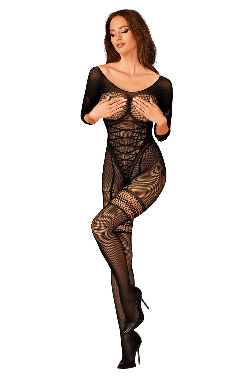 Obsessive Black Nylon Bodystocking