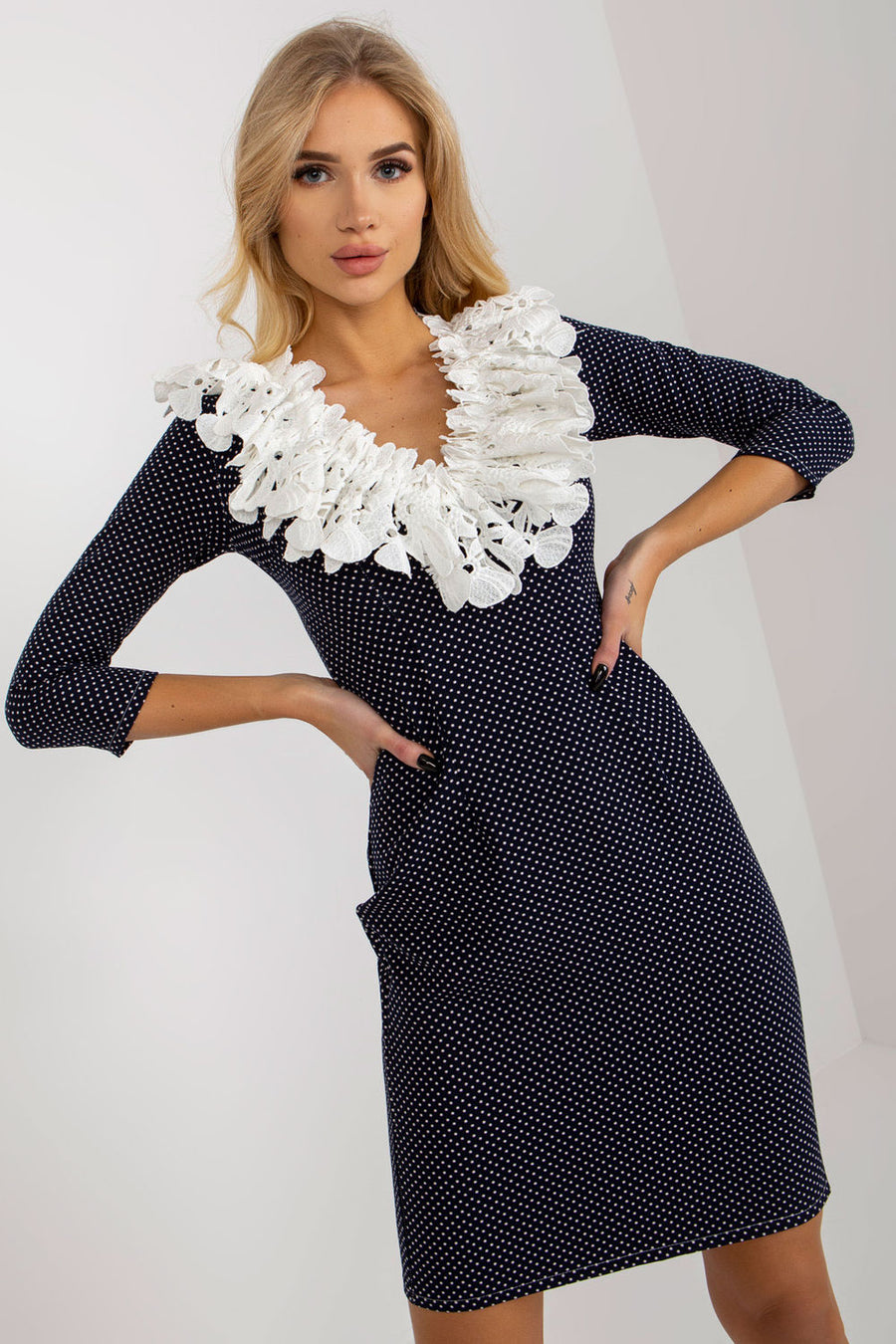 Lakerta Navy Lace Cocktail Dress