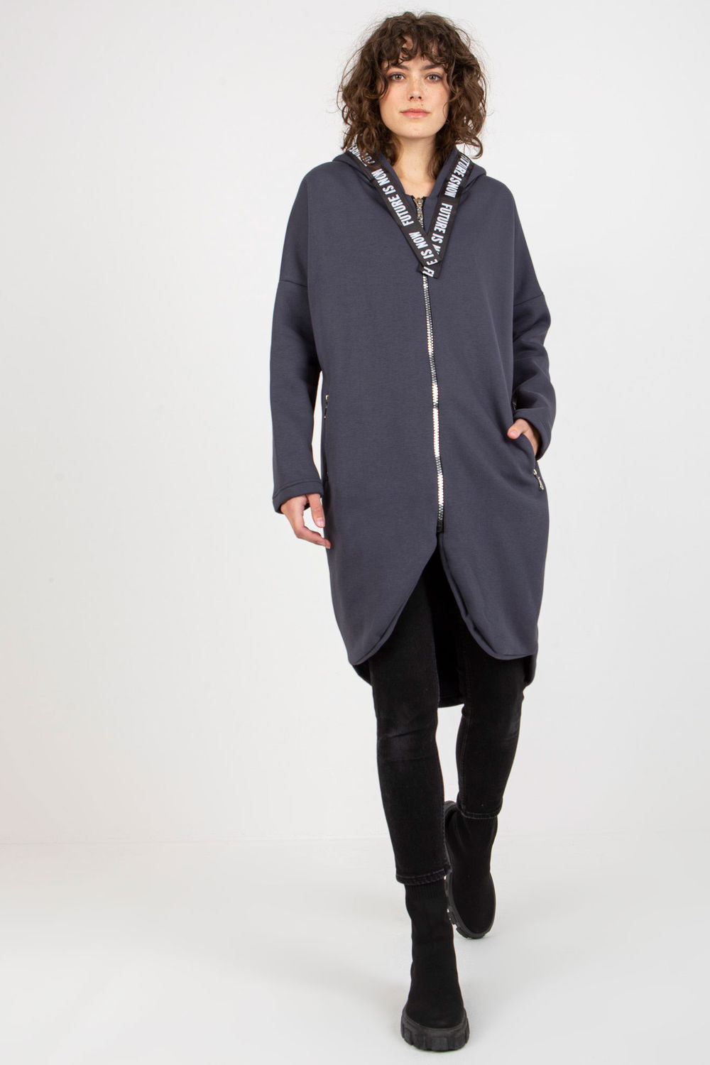 Relevance Graphite Hooded Long Sleeve Sweatshirt