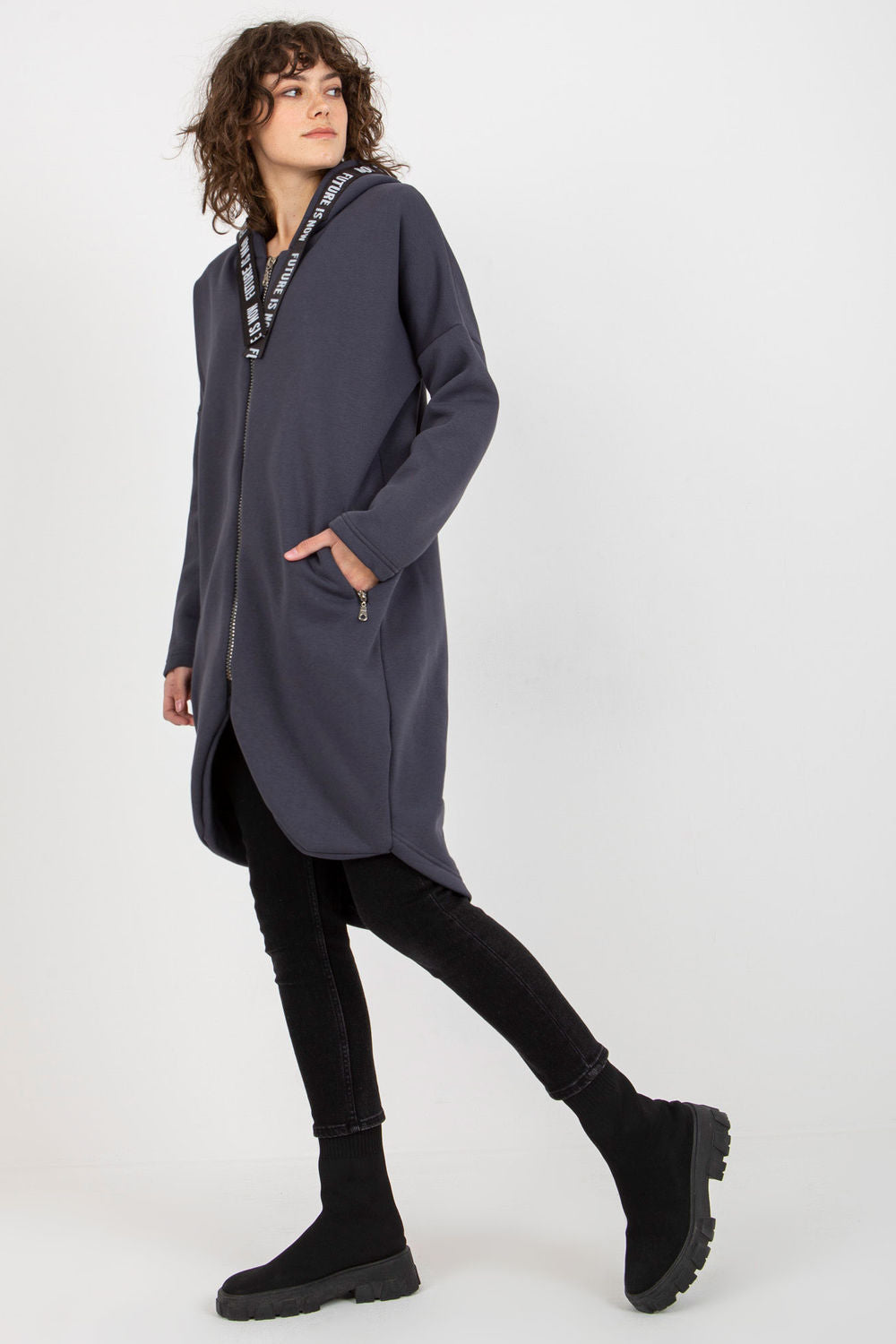 Relevance Graphite Hooded Long Sleeve Sweatshirt - view 3