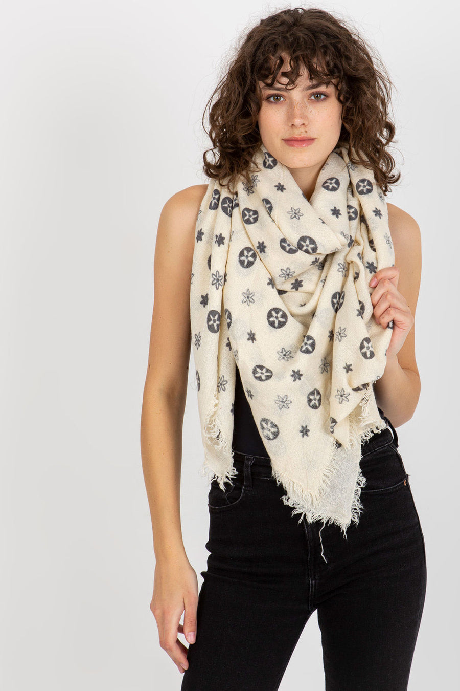 AT Ecru Neck Scarf