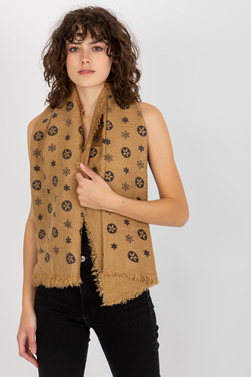 AT Dark Beige Neck Scarf