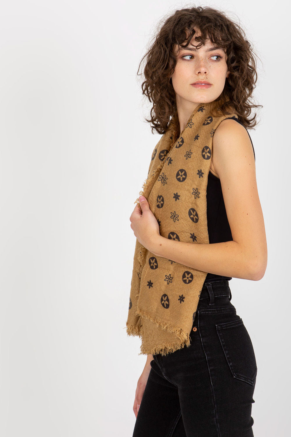 AT Dark Beige Neck Scarf - view 2