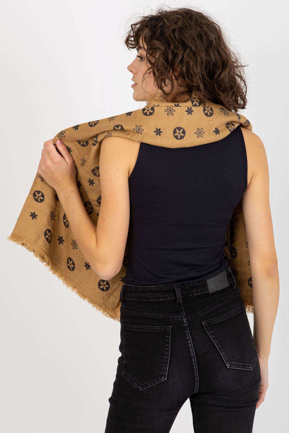 AT Dark Beige Neck Scarf - view 3