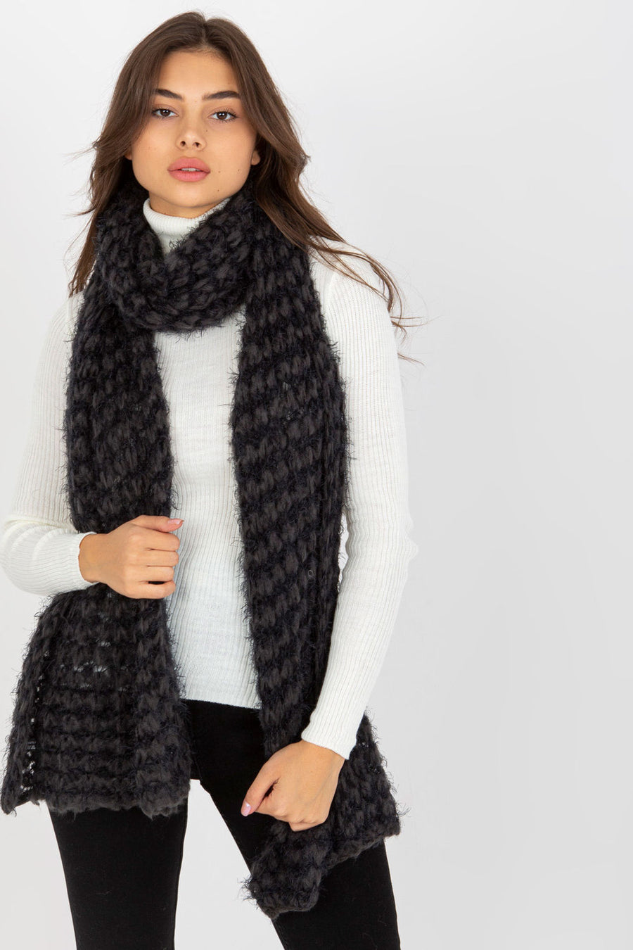 AT Graphite Knitted Shawl