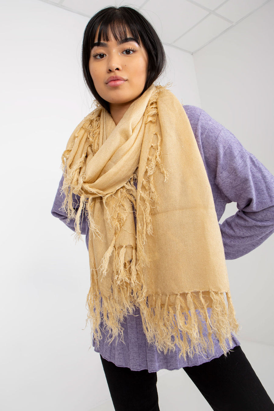 AT Beige Acrylic Shawl
