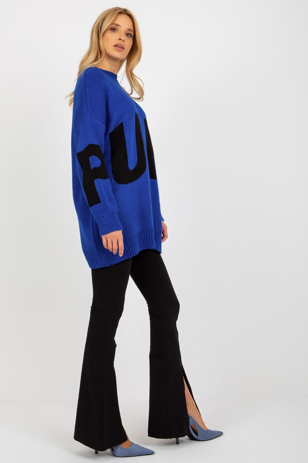 Rue Paris Cobalt Blue Long Sleeve Jumper - view 2