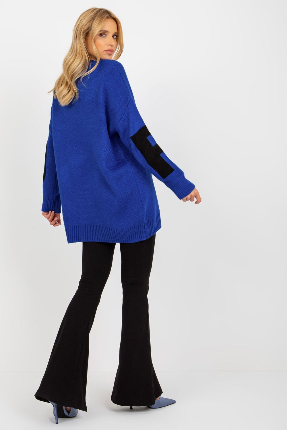 Rue Paris Cobalt Blue Long Sleeve Jumper - view 3