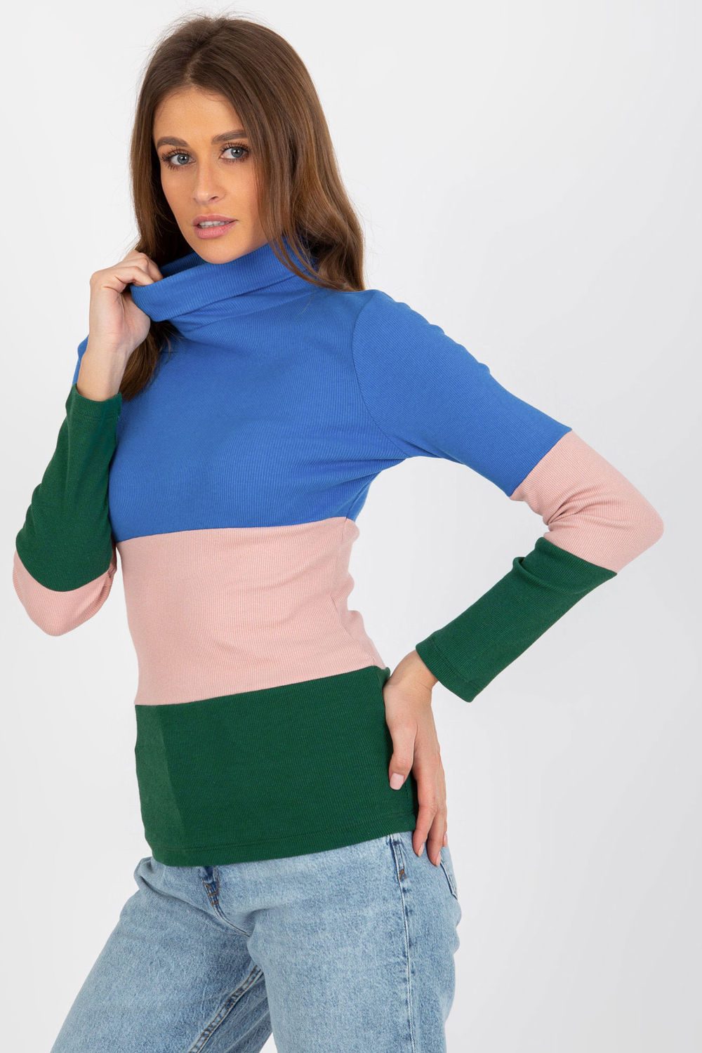 Relevance Dark Blue Long Sleeve Roll Neck Jumper - view 4