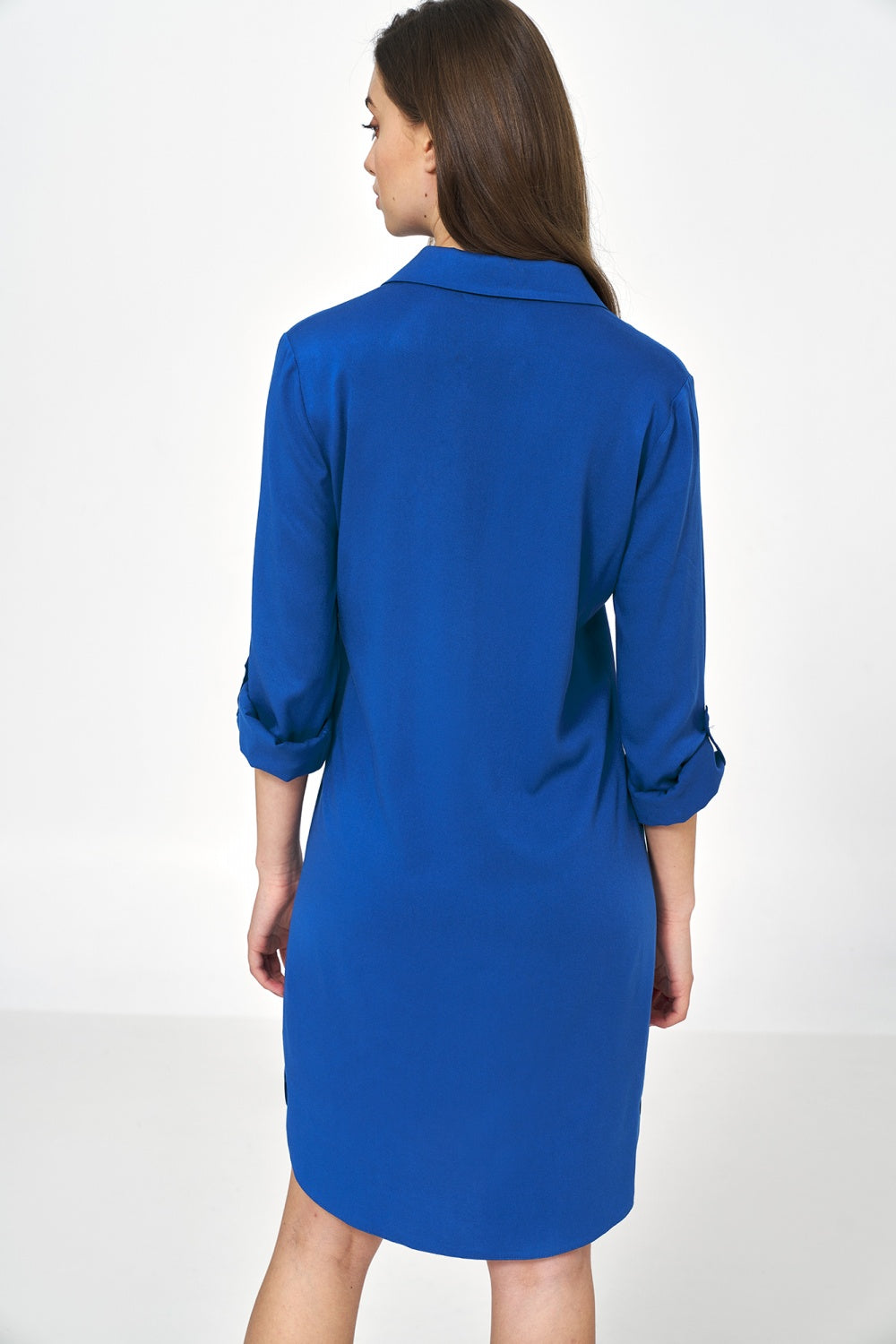 Nife Cornflower Blue Denim Oversized Dress - view 3
