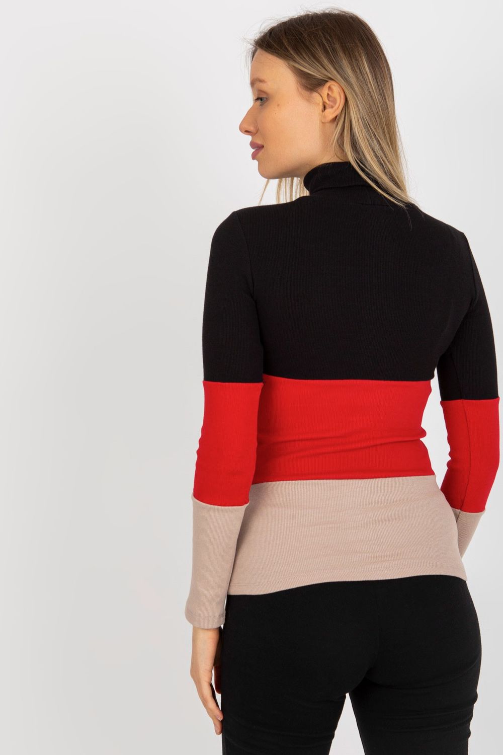 Relevance Red Long Sleeve Roll Neck Jumper - view 3