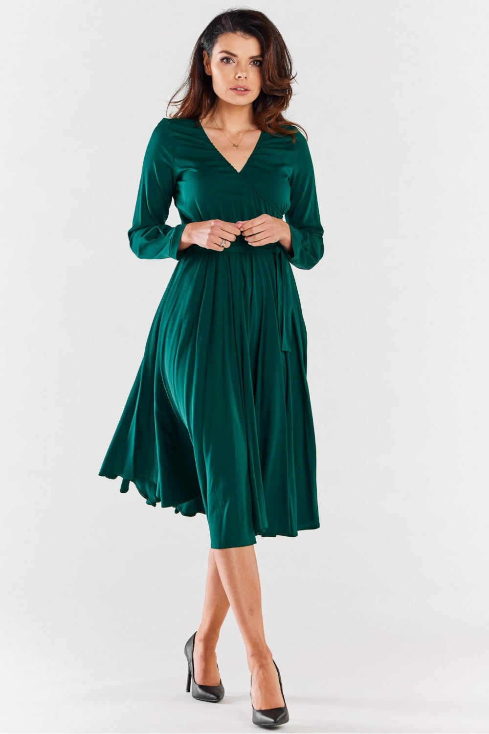 Awama Bottle Green Dress