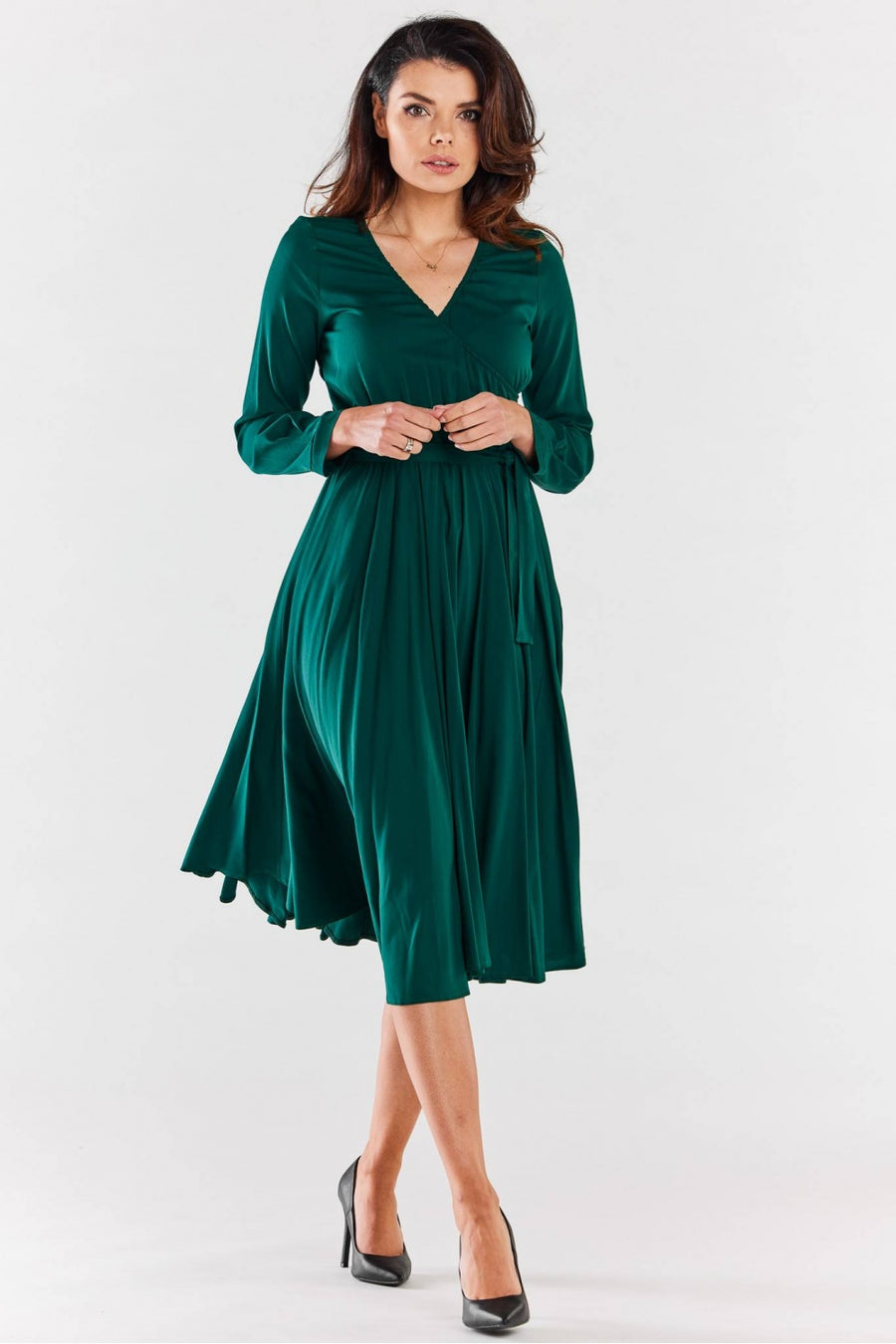 Awama Bottle Green Dress
